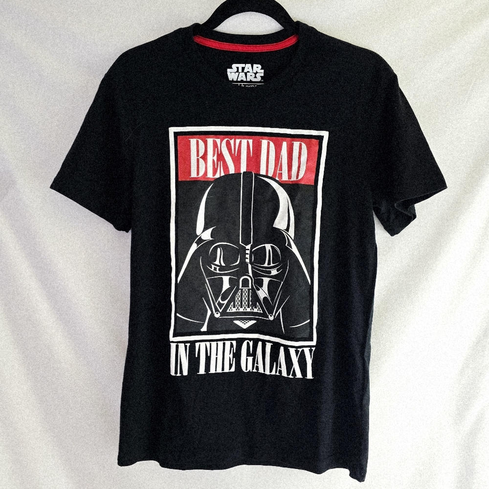 Star Wars Darth Vader 'Best Dad In The Galaxy' Black T-Shirt Small New With Tags - Picture 7 of 7